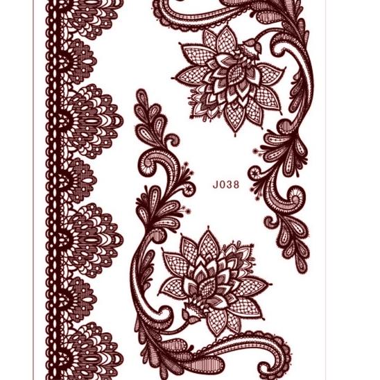 {PBE.21De22ᴴ} Henna tato pengantin instan / Stiker henna / White instan henna / Tato henna / Tatto h