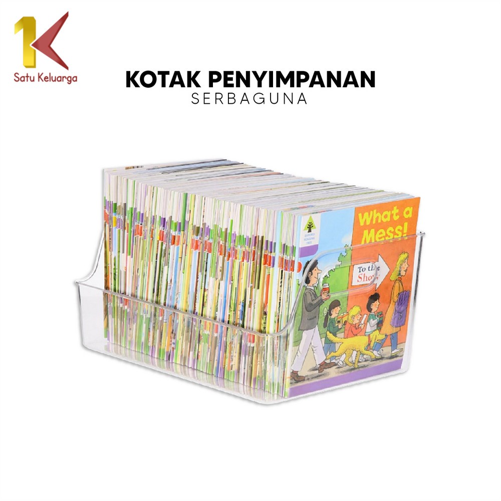 Satu Keluarga Kotak Penyimpanan Barang Serbaguna K104 Storage Box Akrilik Rak Display Aksesoris Buku