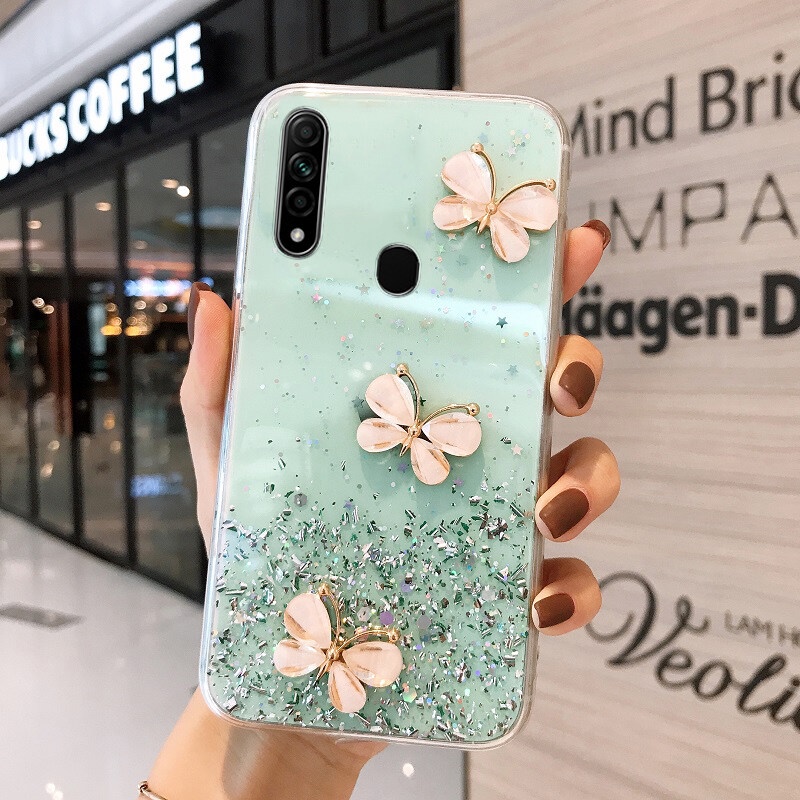 COD 3D Butterfly Glitter Bling Case For OPPO F11 F11 Pro F9 A5S A7 A12 A5 A9 2020 Reno 5 5F A71 A94 