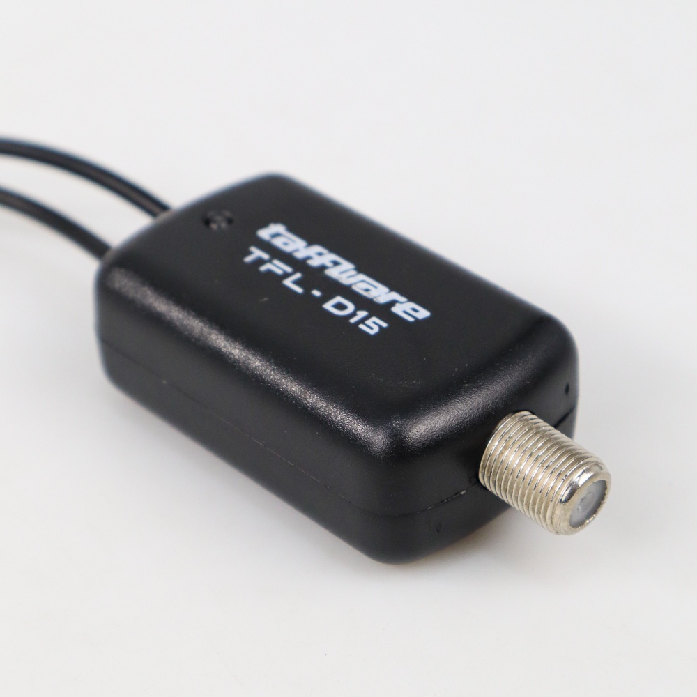TAFFWARE PENGUAT SINYAL ANTENA TV AMPLIFIER SIGNAL BOOSTER HD DVB-T2 FOR DIGITAL TV ANTENNA TFL-D15 BLACK