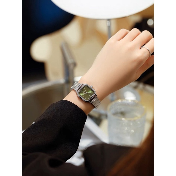 KOOLEY Jam Tangan Naidu Analog Wanita Stainless Steel Fashion Korea Square Belt