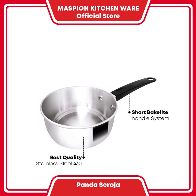 Maspion Panda Seroja Pourpan 16 cm , 18 cm Panci Stainless Steel