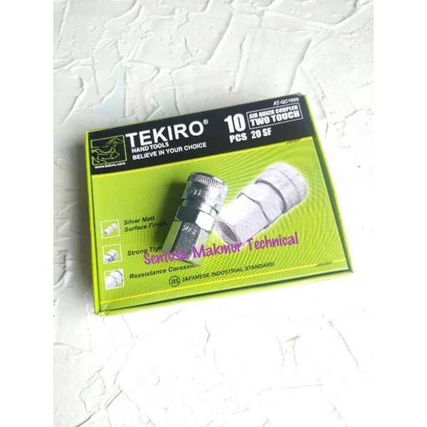 TEKIRO SF 20 1/4&quot; Quick Coupler Kopler Nepel Selang Kompresor SF20