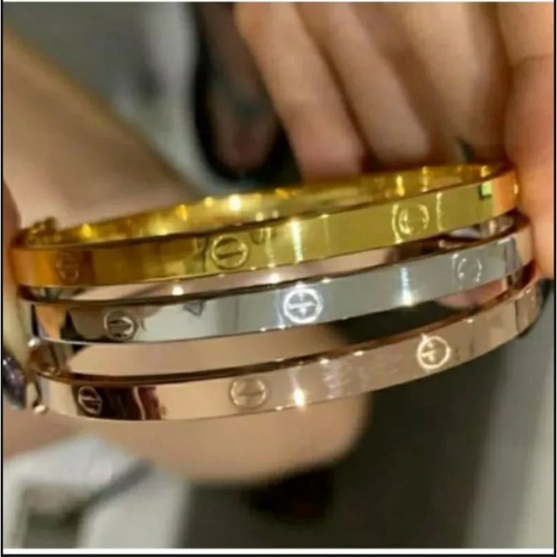 Gelang chanel titanium gelang wanita branded gold/silver/rose gold