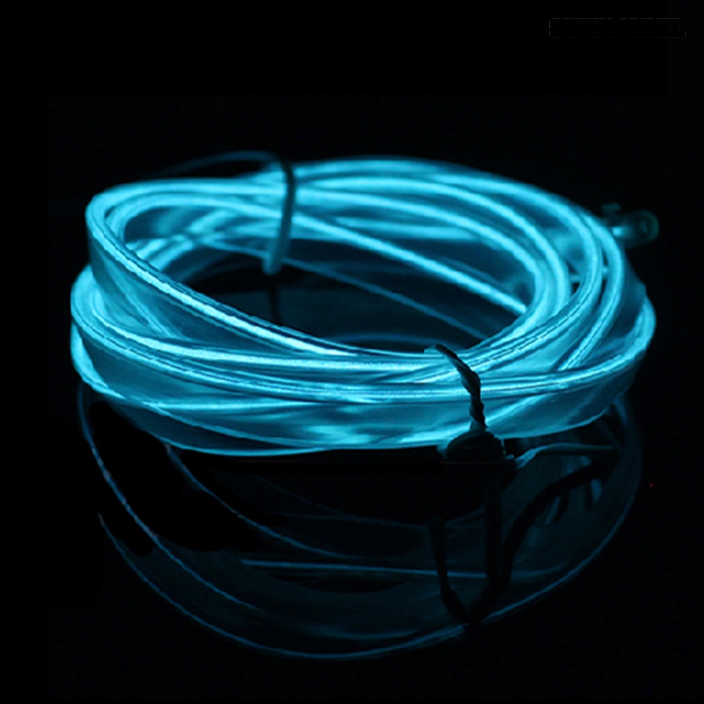 [Auto] 12v Mobil Auto Styling Fleksibel Interior Decor Strip Lampu Kabel Kawat LED