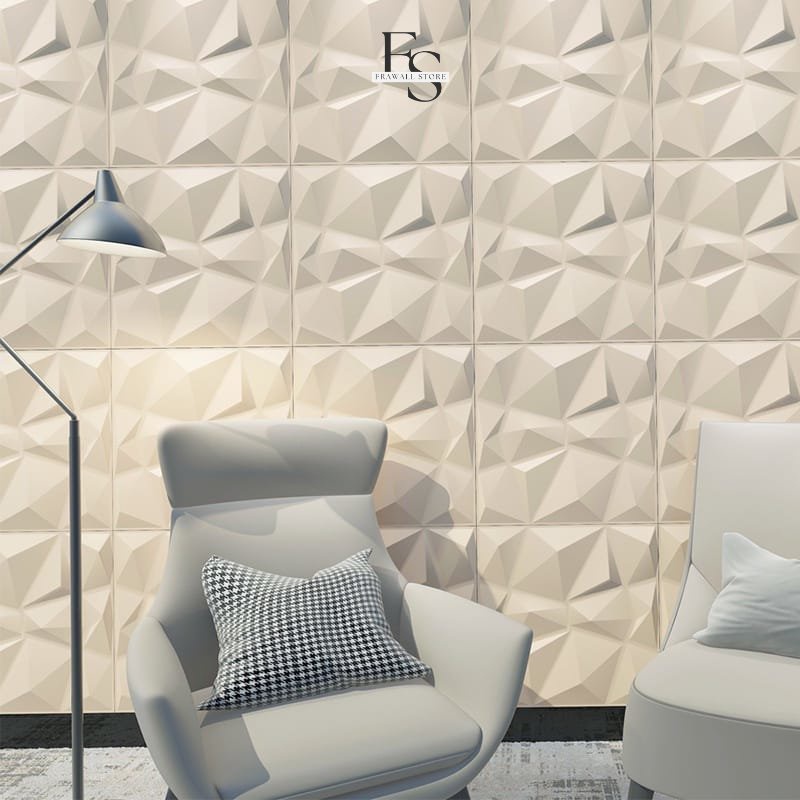 Wallpaper Dinding Foam 3D Motif Diamon 70cm X 70cm Ketebalan 8mm