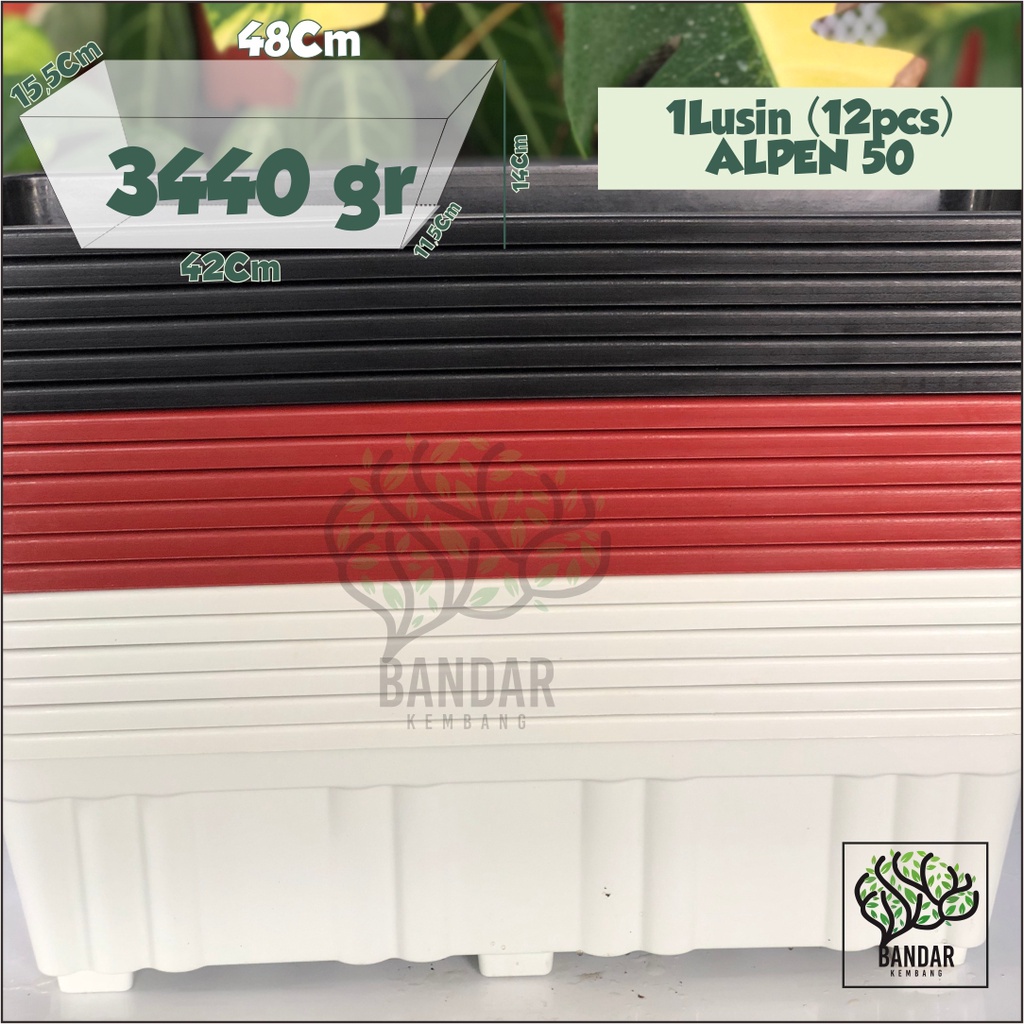 1 Lusin Pot Panjang Ruplas Alpen 50 Warna Pot Tanaman Panjang Pot Bunga Tanaman Hias Panjang Grosir 