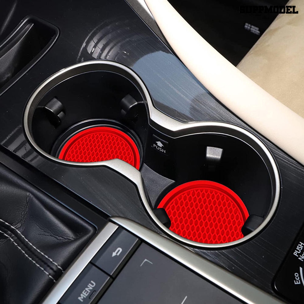 [Auto] 4pcs Cup Holder Mat Non-Slip Pengerjaan Halus Tahan Air Universal Car Cup Holder Coaster Untuk Mobil