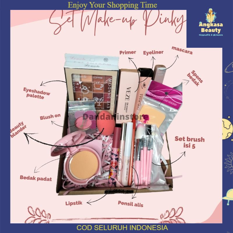 Paket kosmetik Termurah Terlengkap Original Lameila Premium Make up Set Cosmetik Komplit Makeup Keca
