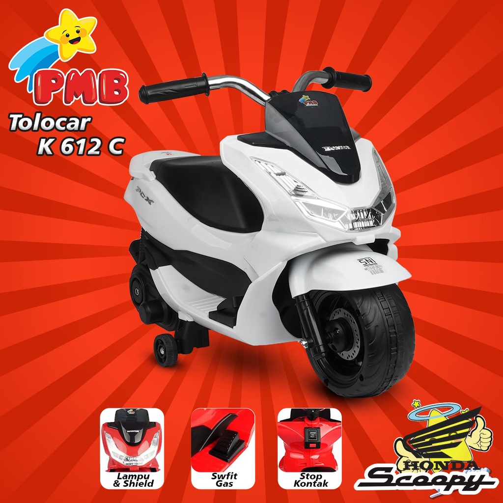 Mainan Anak Motor Aki Mini PCX mini PMB K 612 C // PCX mini Anak // Kado ulang tahun anak