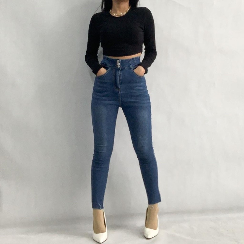 [LUXE.DLABEL] - E75 Jeans | Celana panjang Highwaist wanita Jeans import premium Jeans wanita polos ripped jeans High waist jeans wanita bkk Skinny Jeans High waist Baggy jeans Wideleg Jeans Kulot jeans Boyfriend jeans Wanita Kargo Jeans