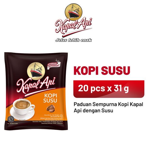 

[BISA COD] KAPAL API Kopi Susu 1 Bag (20 x 31 gr)