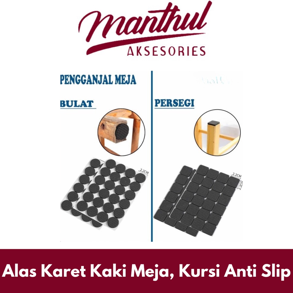 PER 1 PCS Alas Karet Kaki Furniture, Meja, Kursi Anti Slip ISI 1Pcs