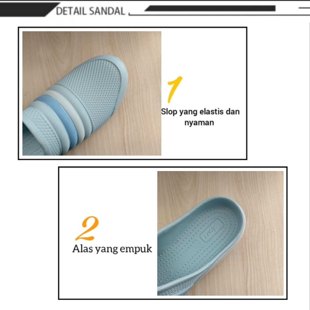 sogo ATT NSWL Sepatu Sandal Karet Slip On Sepatu Cewek Anti Air Empuk Tidak Lecet Ringan