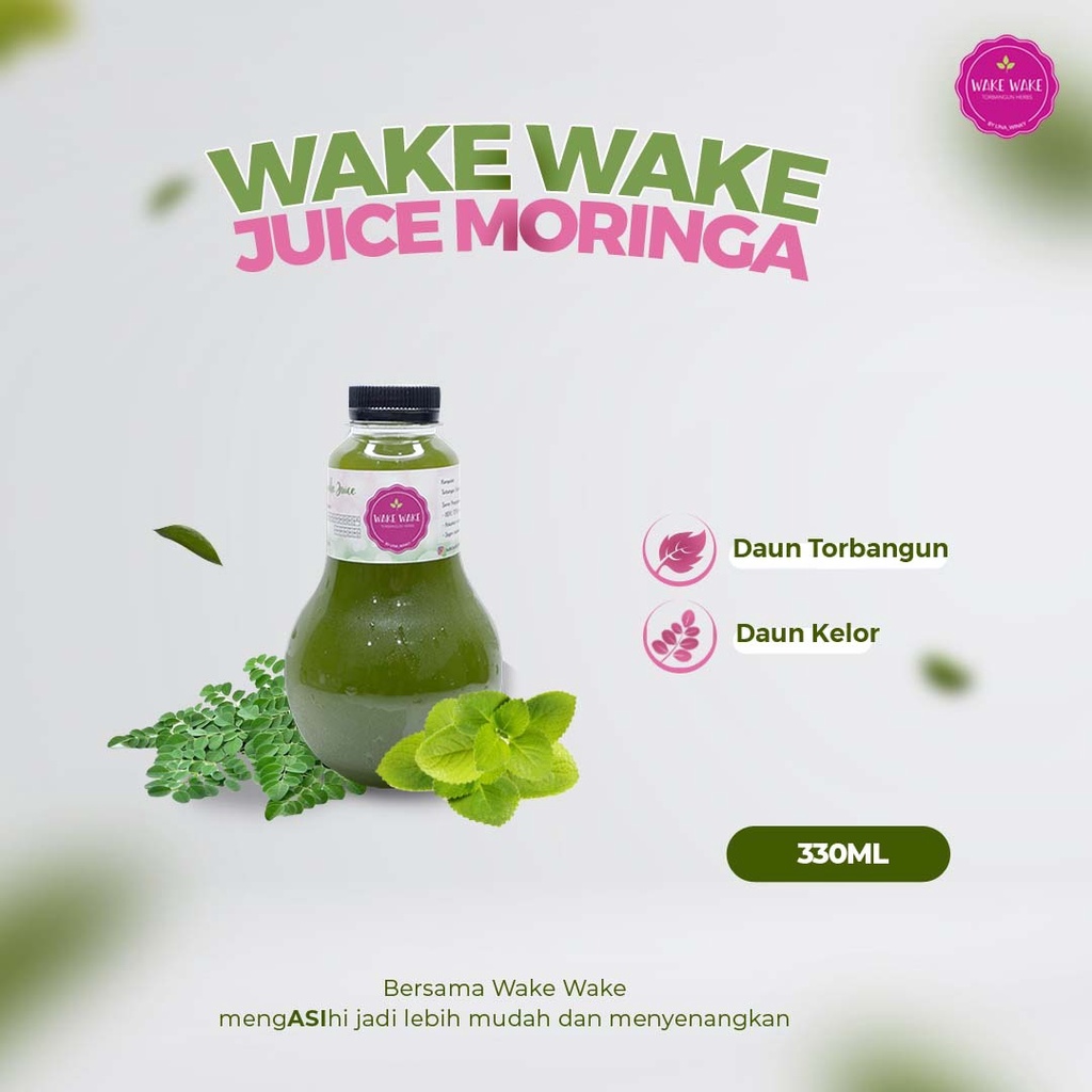 ASI Booster Torbangun - Wake Wake Juice Moringa ( Kelor ) - Botol 330 ML