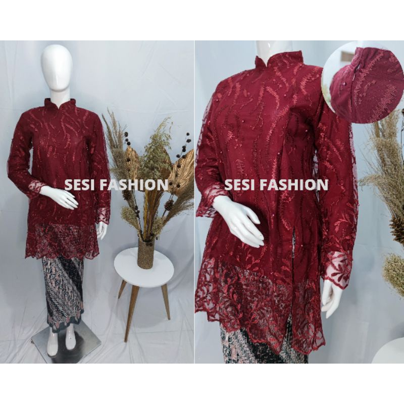 kebaya tile modern | kebaya pesta | kebaya wisuda | kebaya terbaru | brokat | bahan tile