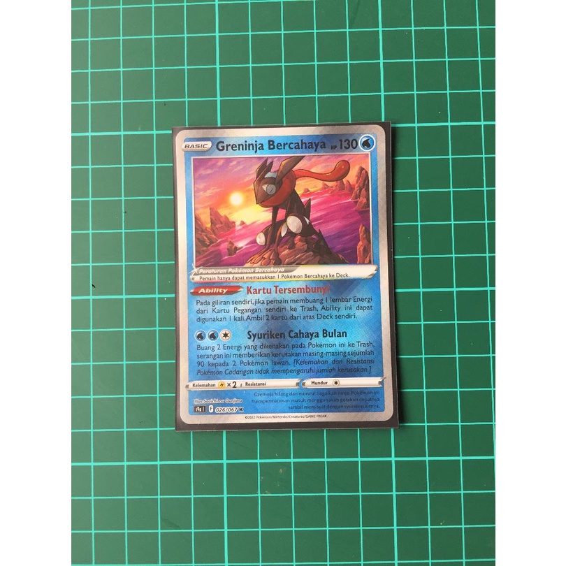 Greninja Bercahaya K Kartu Pokemon TCG Indonesia