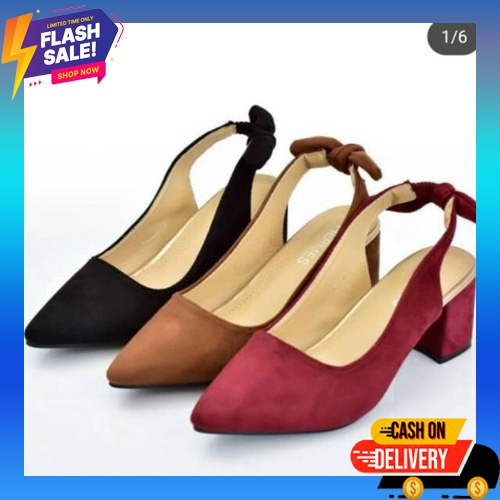 Sepatu Hak Tinggi Wanita Pernikahan Pengantin Terbaru Korea Murah Runcing Elegan Modis Warna Gradien