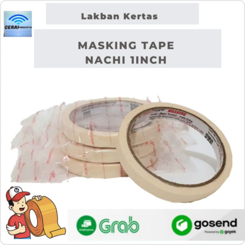 Masking Tape / lakban kertas Nachi 1/2 inch ( 12mm)