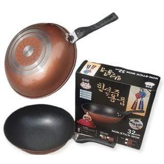 [GBV] GSE Wok Pan Wajan Teflon Marble Anti Lengket 32 Cm Tanpa Tutup Kaca