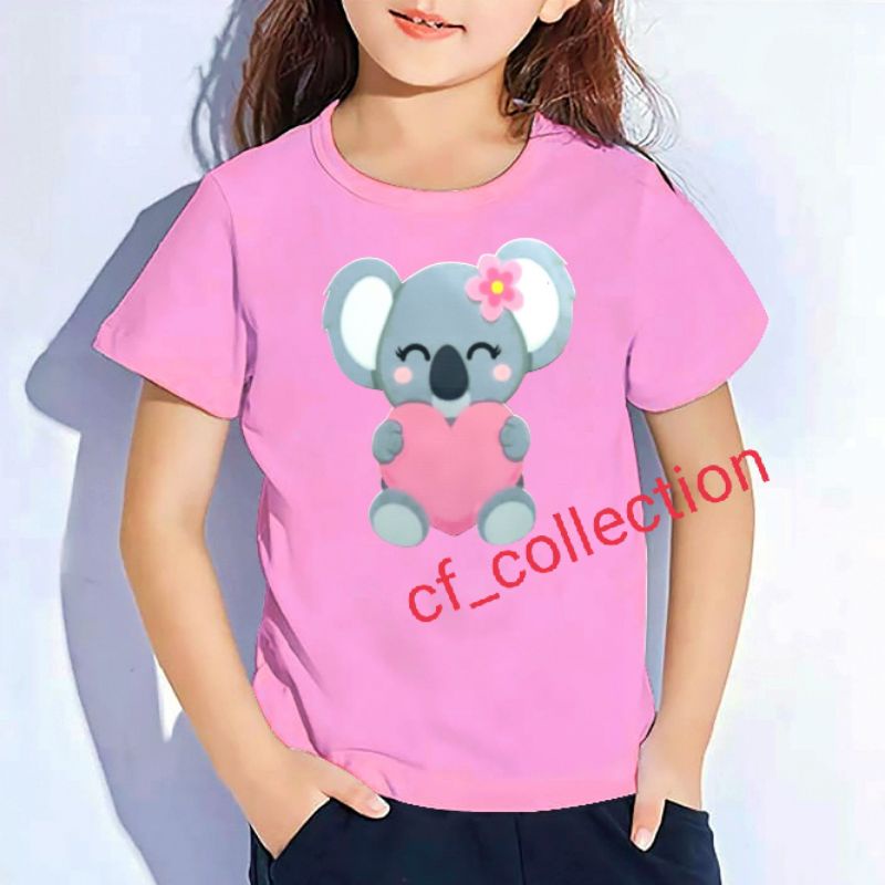KAOS ANAK PEREMPUAN GAMBAR DTF 1 10 TAHUN