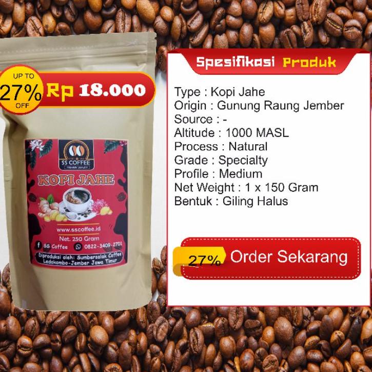 

う Kopi Rempah Jahe + Kapulaga | Ginger Coffee 150 Gram – SS Coffee ㅷ