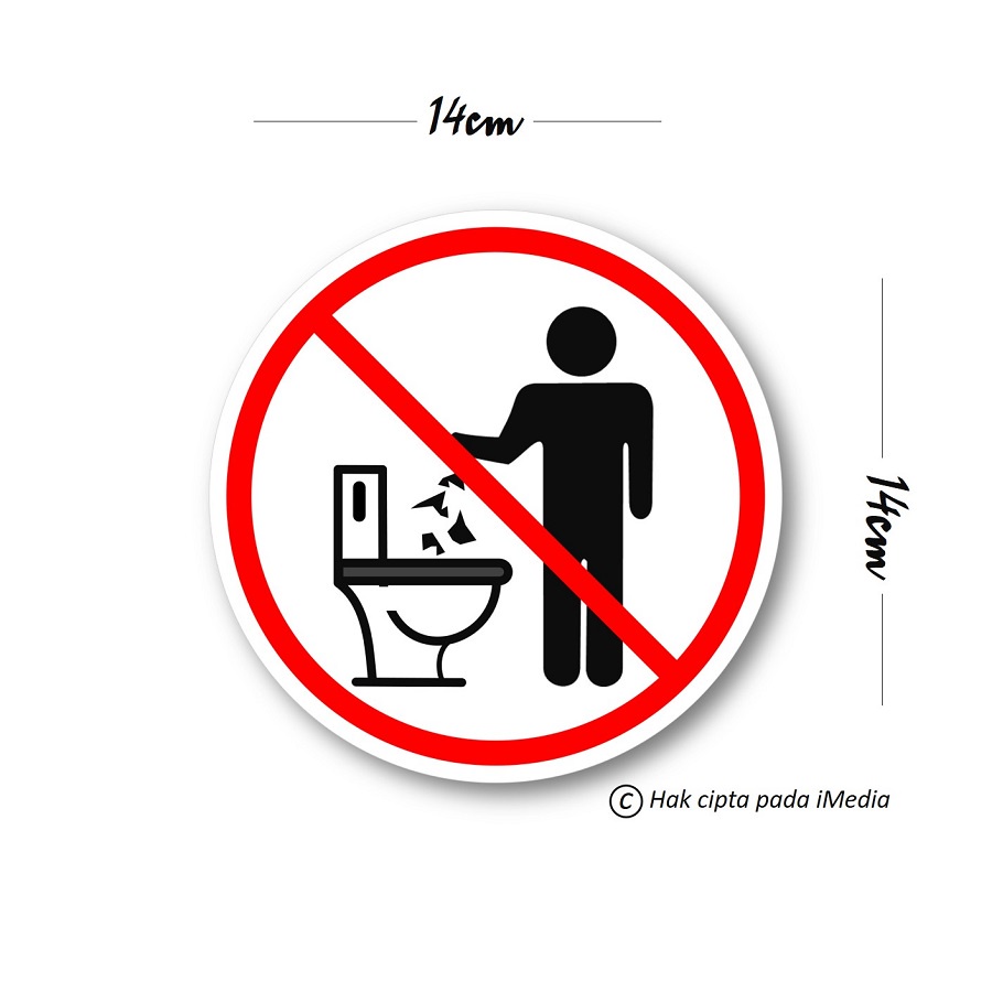 

STIKER KLOSET DUDUK | STIKER LARANGAN BUANG SAMPAH PADA KLOSET