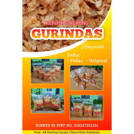 

KERIPIK SINGKONG GURINDAS