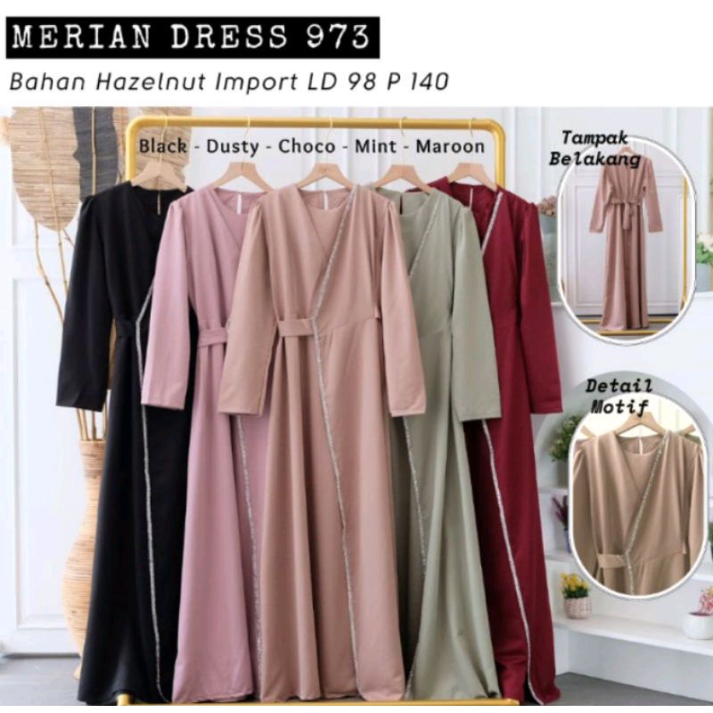 New gamis lebaran mewah dusty purple