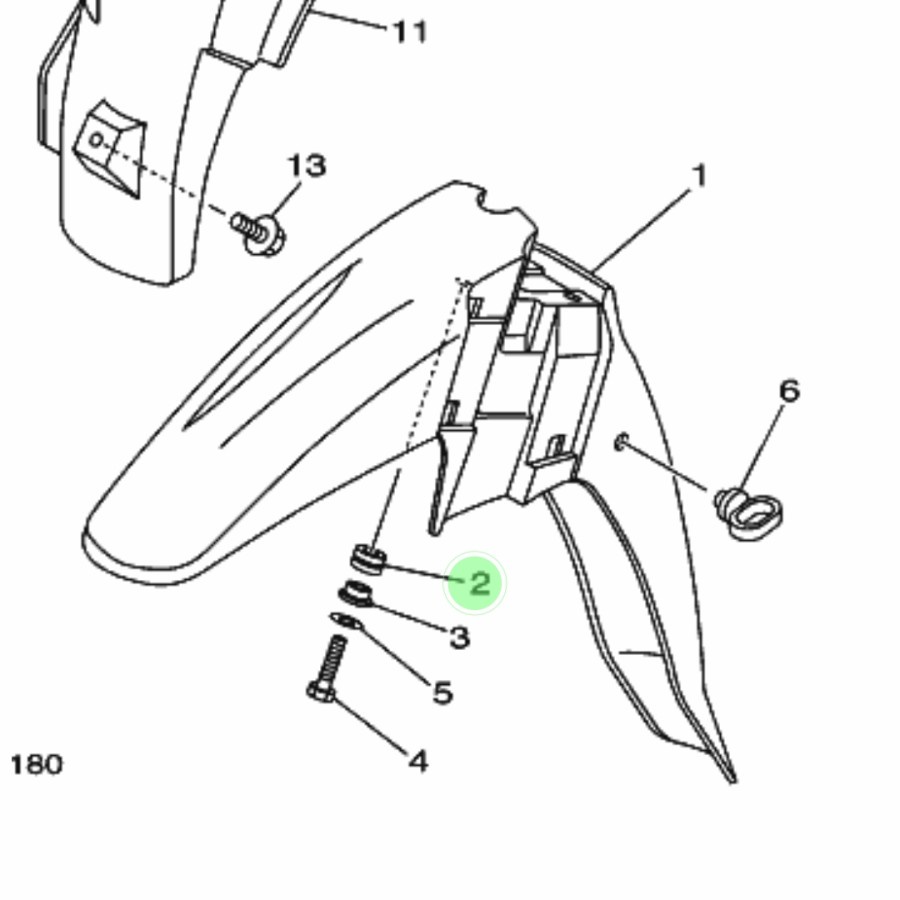 NO 2 KARET GROMMET SPAKBOR KOLONG DEPAN JUPITER Z 110 2003-2009 BURHAN ORIGINAL ASLI YAMAHA