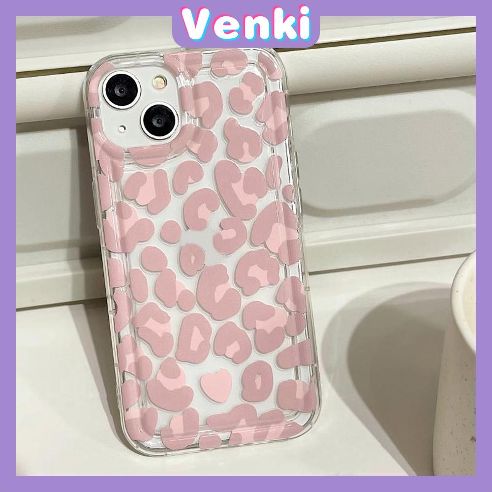 Case For iPhone 14 Pro Max TPU Soft Jelly Airbag Clear Case Pink Leopard Camera Protection Shockproof For iPhone 14 13 12 11 Plus Pro Max 7 Plus X XR