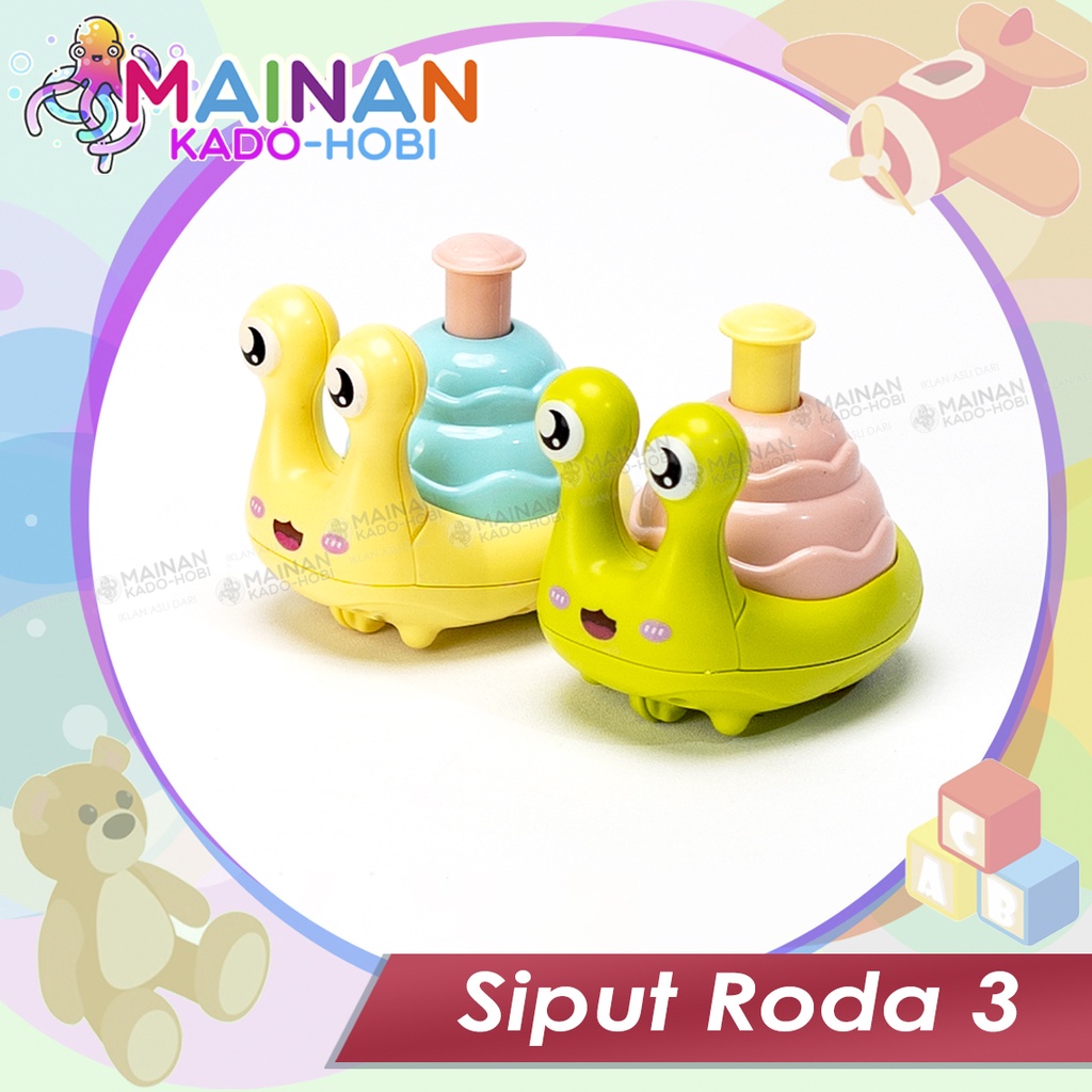 MAINAN ANAK EDUKASI PULL BACK CAR MINIATUR ANIMAL HEWAN SIPUT RODA 3