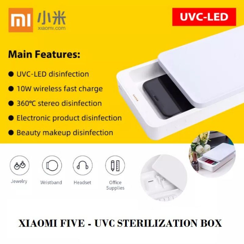 XIAOMI FIVE - UVC Sterilization Box with Wireless Charger - YSXDH001WX