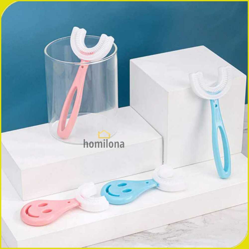 Macroupta Sikat Gigi Bayi Toothbrush U-Shaped Teether Silicone - T12