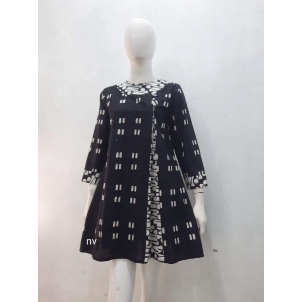 Tunik hitam manis batik solo tunik batik