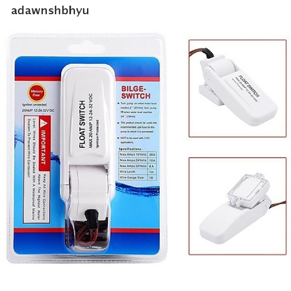 Adawnshbhyu 12V 1100GPH Pompa Bilge Otomatis Boat Submersible Pump Marine Float Switch U7W6 ID