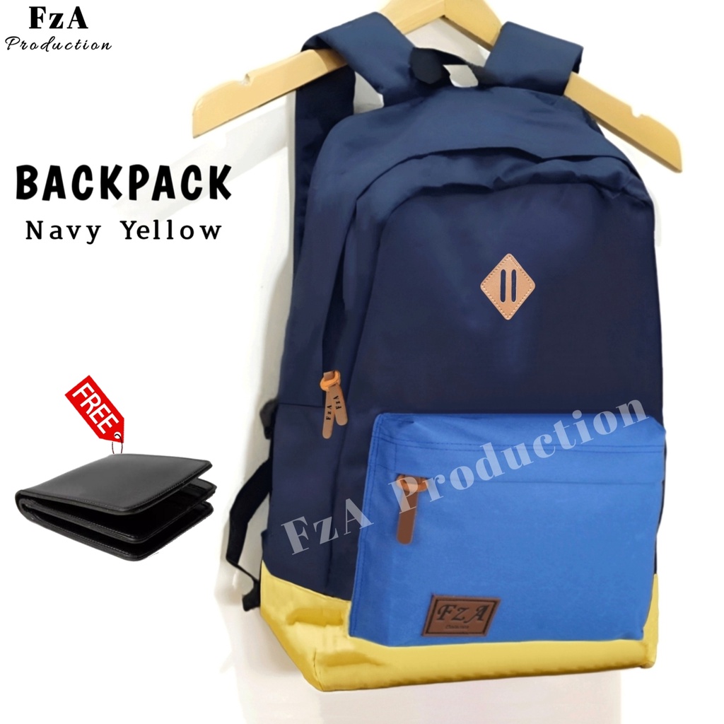 Tas Ransel Gendong Laptop Distro Sekolah Kuliah Pria Wanita Premium Murah Original GRATIS Dompet