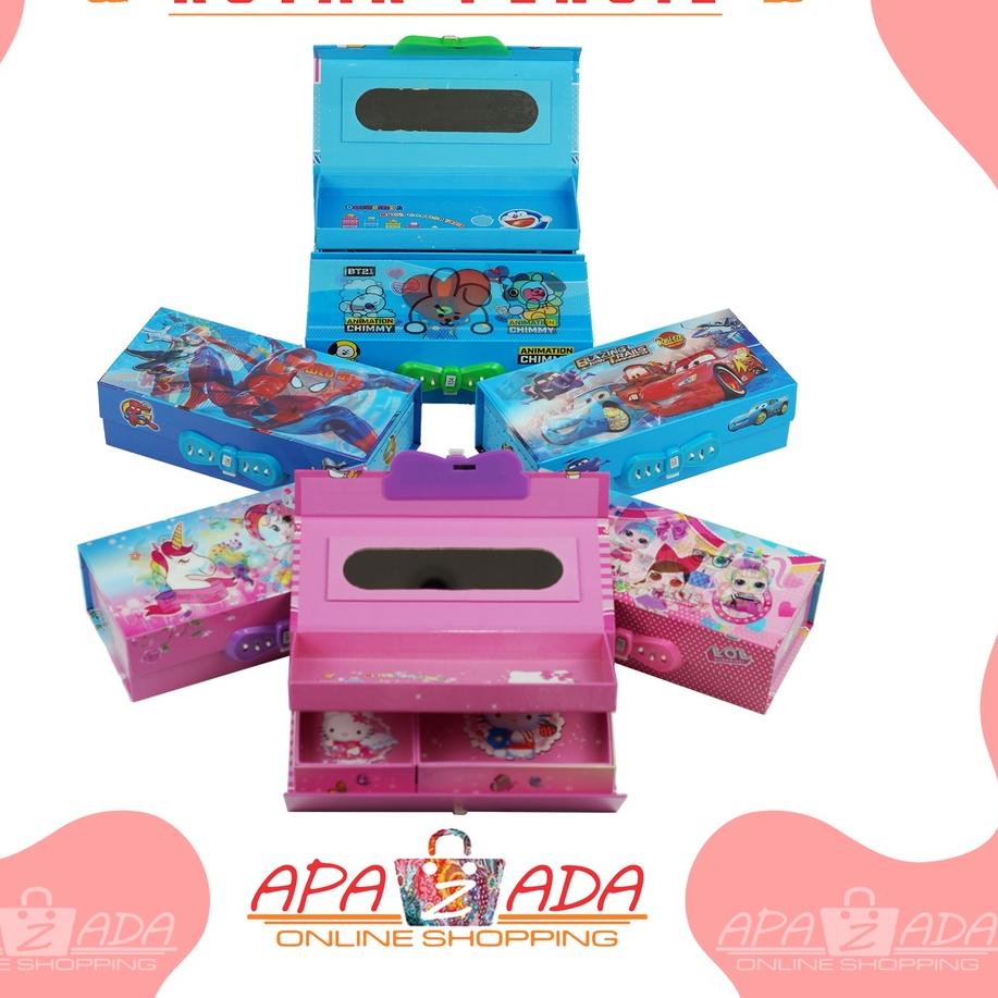 

╝¤╚ Apazada - Kotak Pensil Kode 3 Tingkat Metalik 3 Dimensi / Pencil Case Password / Kotak Pin / Tempat Pensil Box Kode Karakter Murah Berkualitas Bisa Cod