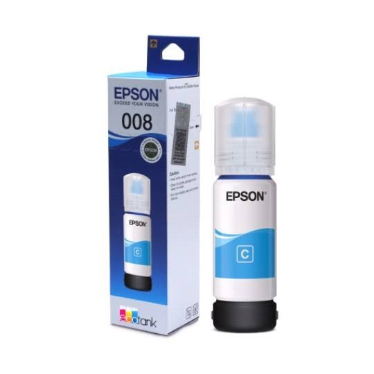 TINTA EPSON 008 CYAN / BIRU ORIGINAL RESMI FOR L15160 L15150 L6550