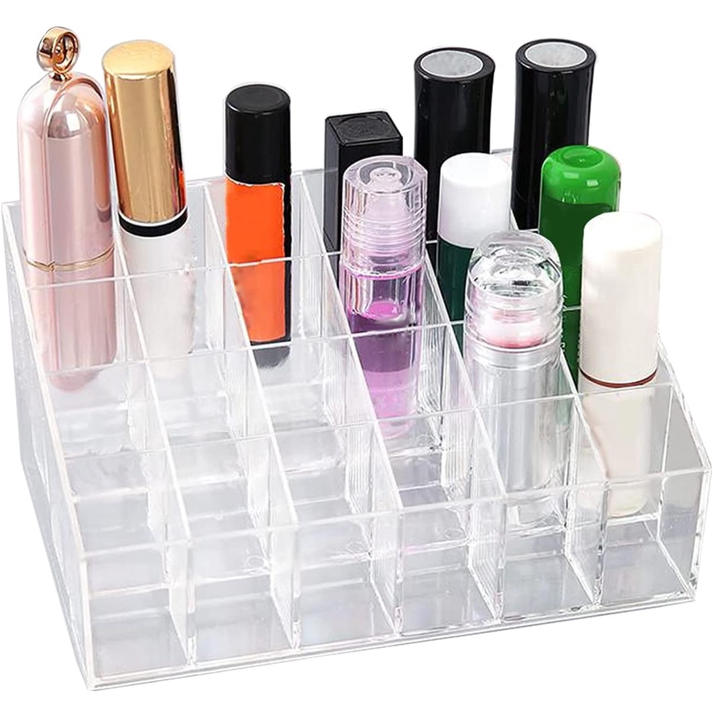 [DEASHOP] RAK LIPSTIK ORGANIZER AKRILIK - KOTAK PENYIMPANAN LIPSTIK -  MAKEUP ORGANIZER KOSMETIK