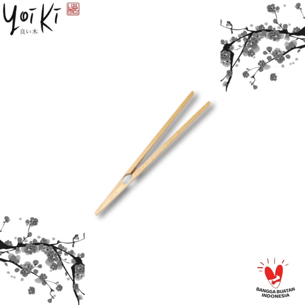 Capitan kayu untuk roti | capitan kayu kecil | YOIKI - Toaster Tong Beechwood l Capitan Tong Gorenga