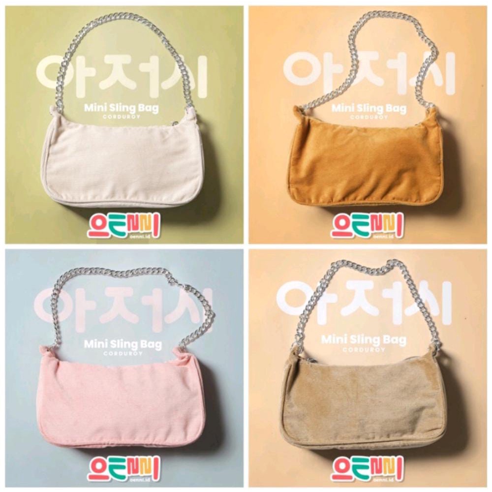 Tas mini wanita Corduroy Ajushi korea