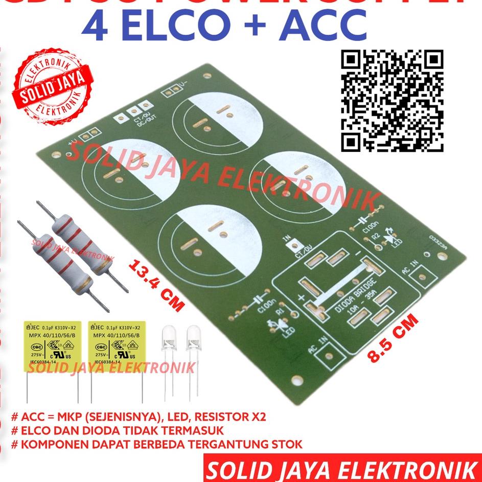 《packingaman》 PCB PSU 4 ELCO CAPASITOR KAPASITOR ELKO 4ELCO 4ELKO POWER SUPLY REGULATOR POWER SUPPLY