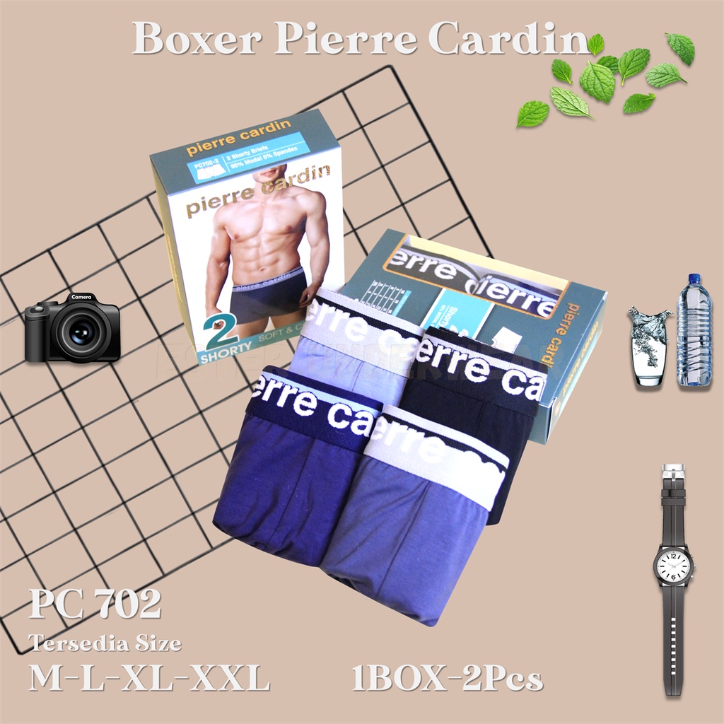 Pierre Cardin Celana Boxer Pria PC 702 1 Box isi 2Pcs