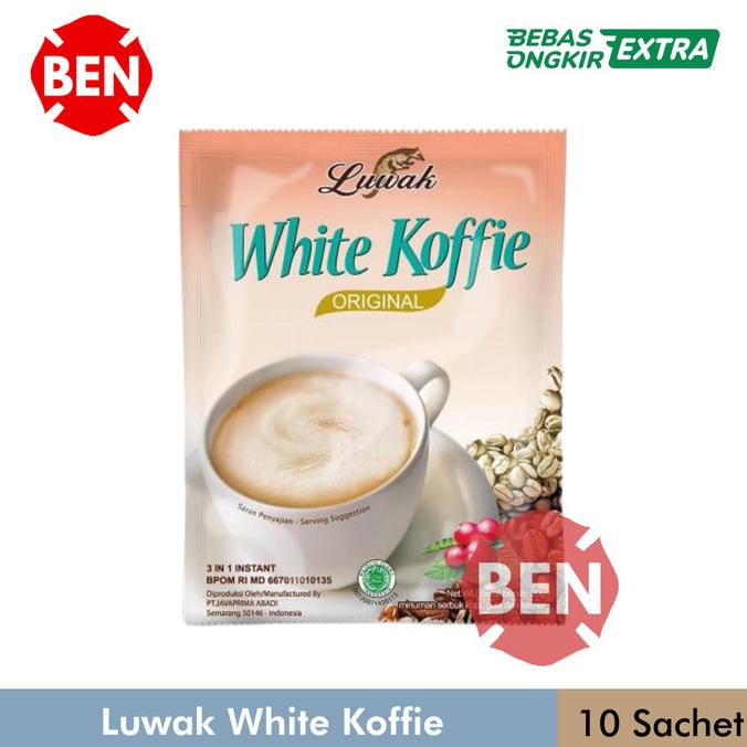 

[BISA COD] Luwak White Koffie 1 Renceng / 10 Sachet / Pcs / Kopi Coffee