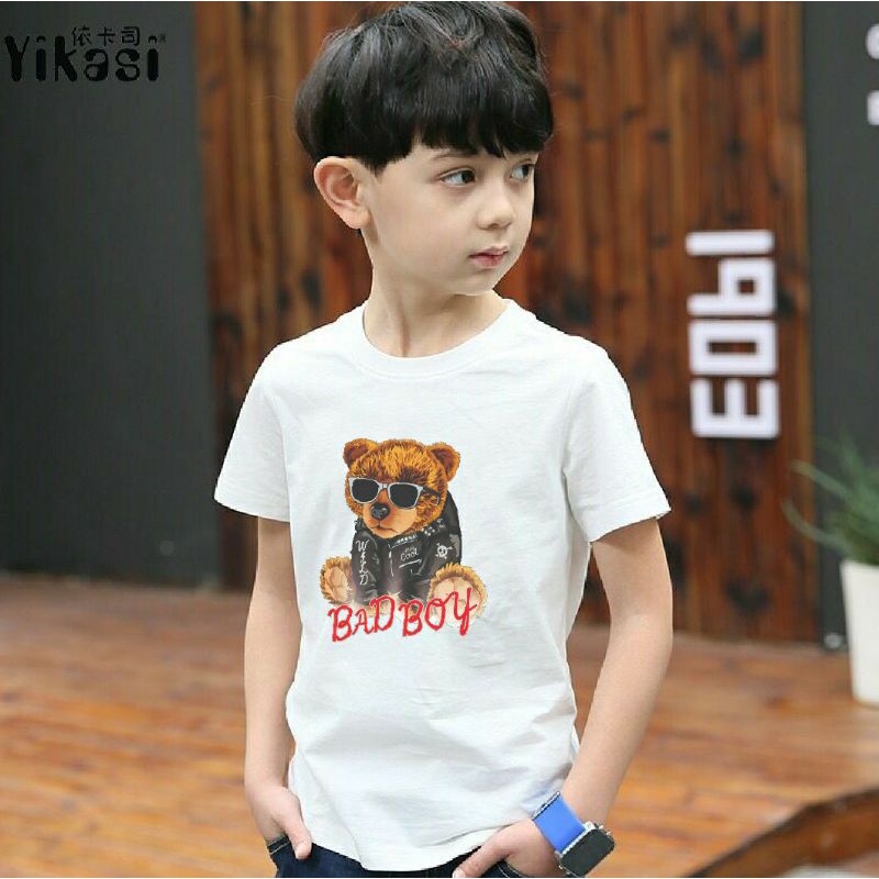 Kaos Anak Badboy Usia 2-10th Kaos Oblong Anak Cotton Combed Atasan Anak Lengan Pendek