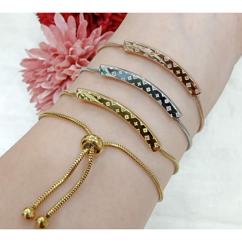 gelang serut titanium asli//gelang wanita