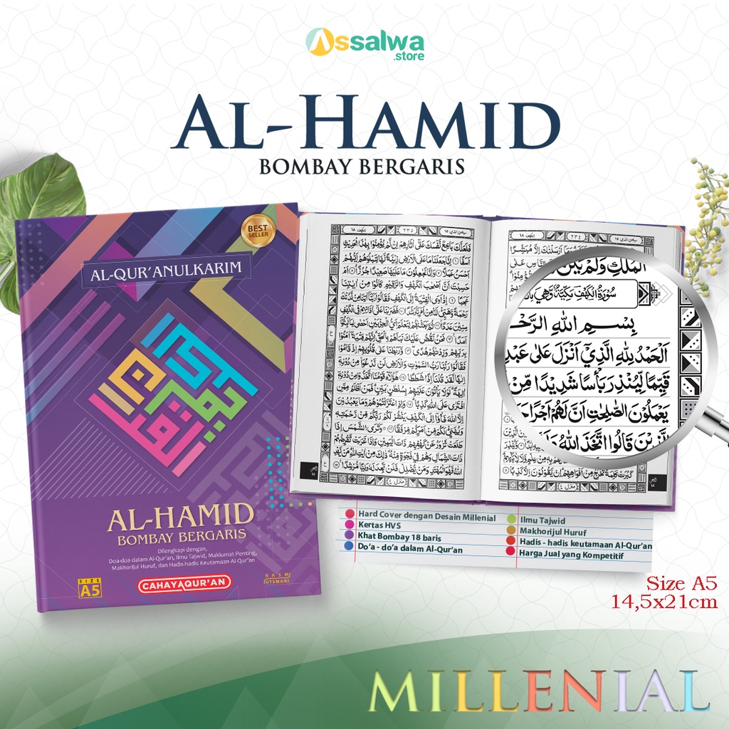 Alquran Millenial AL-HAMID Bombay Ukuran A5