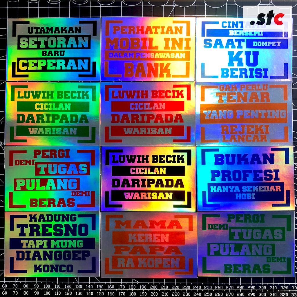 isi 15 Sticker Kata Bijak Stiker Variasi Truk Oleng Setiker CCTV Oyi Aksesoris Mobil dan Motor Holog