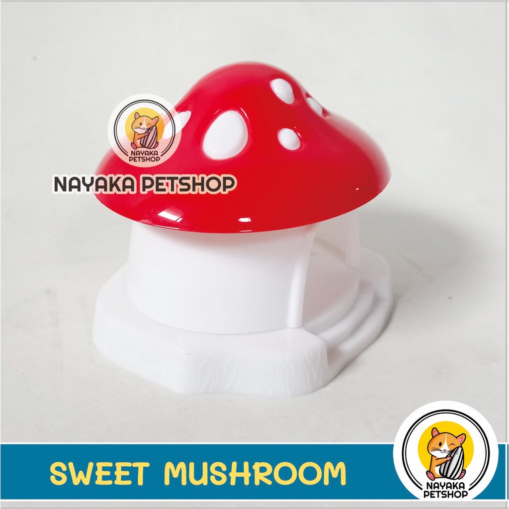 Sweet Mushroom Rumah Hamster Bentuk Jamur Mainan Tupai Hewan